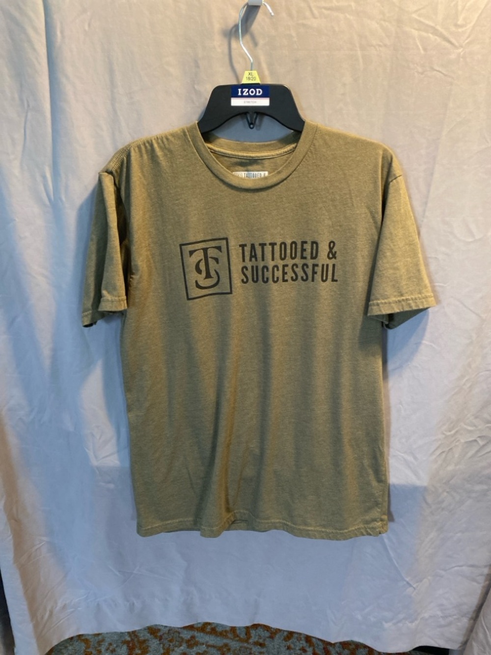 IZOD Olive 'Tattooed & Successful' Short Sleeve Tee - Men